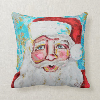 Modern Santa 16" x 16" Throw Pillow