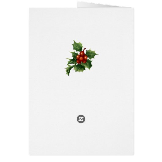 Modern Santa and Sleigh Christmas Card (Back)