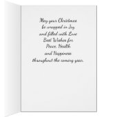 Modern Santa and Sleigh Christmas Card (Inside (Right))