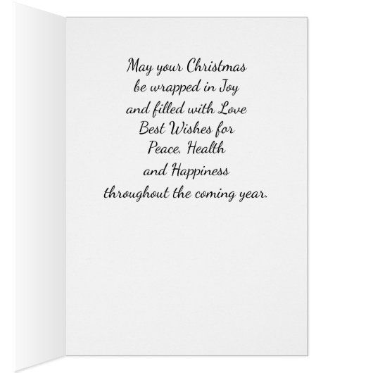 Modern Santa and Sleigh Christmas Card (Inside (Right))