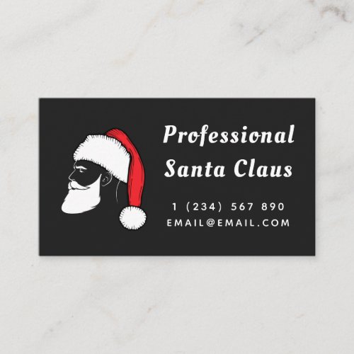 Modern Santa Christmas Theme Unique Creative Fun  Business Card