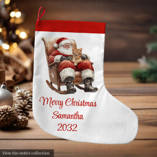 Modern Santa Claus Simple Script Font Stocking