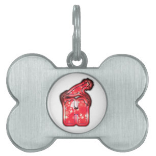 Modern Santa Hat Collection. Pet ID Tag