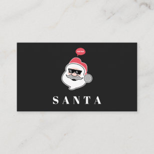 Modern Santa Minimalist Cool Fun Whimsical Trendy Business Card