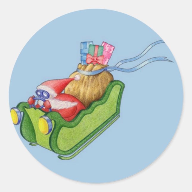 Modern Santa Sticker (Front)