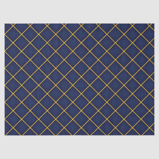 Modern Sapphire Collection Dark Indigo and Gold   Tissue Paper (Front)
