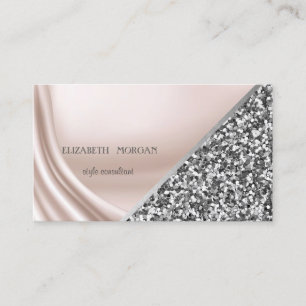 Modern Satin, Glitter, Geometric,Abstract Business Card