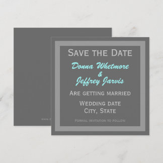 Modern Save the Date Announcement Grey