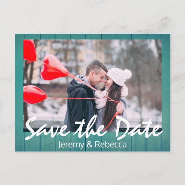 Modern Save The Date Announcement Postcard (Front)