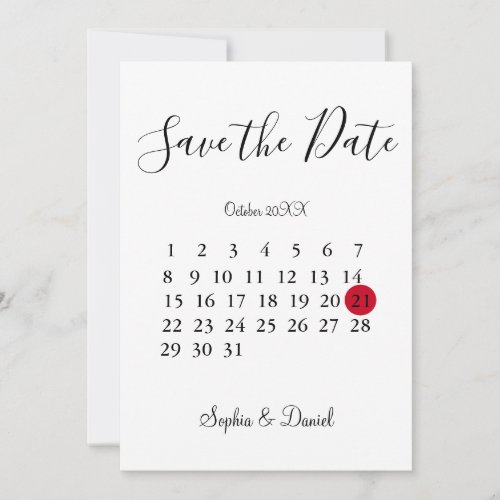 Modern Save the Date Calendar Script
