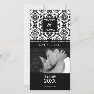 MODERN SAVE THE DATE CARD :: damask colors 10