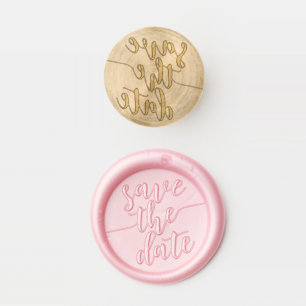 Modern SAVE THE DATE Classic Elegant Chic Script Wax Seal Stamp
