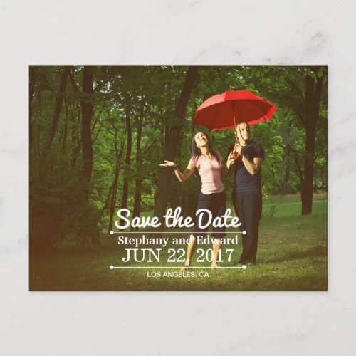 Modern Save the Date Custom Photo Postcards