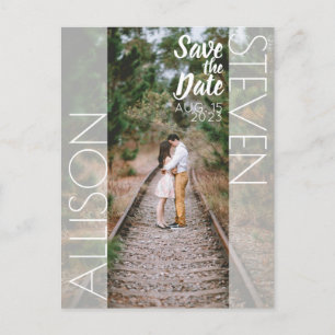 Modern save the date design postcard