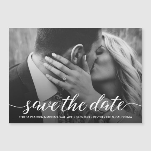 Modern Save The Date Engagement Photo