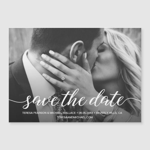 Modern Save The Date Engagement Photo Custom
