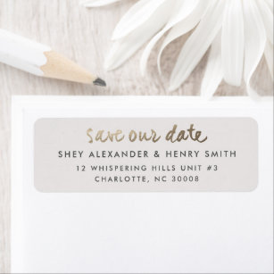 Wedding Return Address Labels | Zazzle