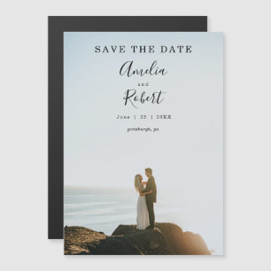 Modern Save the Date Magnetic Invitation