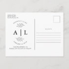Modern Save the Date Monogram Photo Collage Simple