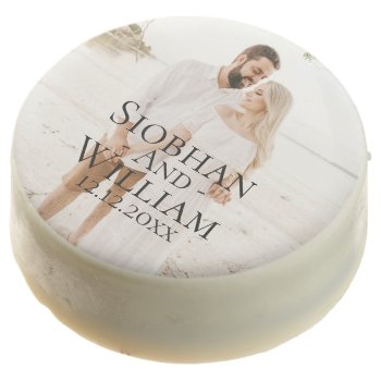 Modern Save The Date Personalized Photo Chocolate Covered Oreo by Ricaso_Wedding at Zazzle