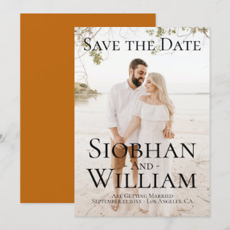 Modern Save The Date Personalized Photo Invitation