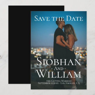 Modern Save The Date Personalized Photo Invitation
