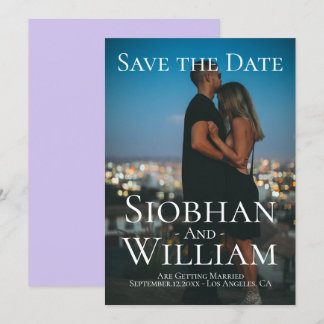 Modern Save The Date Personalized Photo Invitation