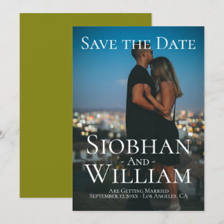 Modern Save The Date Personalized Photo Invitation