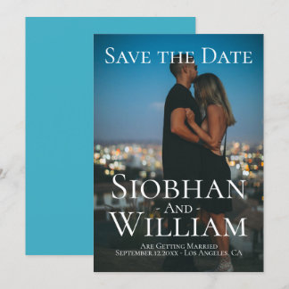 Modern Save The Date Personalized Photo Invitation