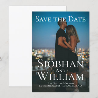Modern Save The Date Personalized Photo Invitation