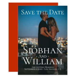 Modern Save The Date Personalized Photo Invitation