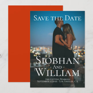 Modern Save The Date Personalized Photo Invitation