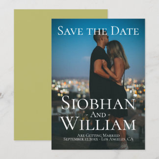 Modern Save The Date Personalized Photo Invitation