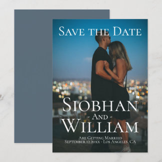 Modern Save The Date Personalized Photo Invitation