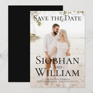 Modern Save The Date Personalized Photo Invitation