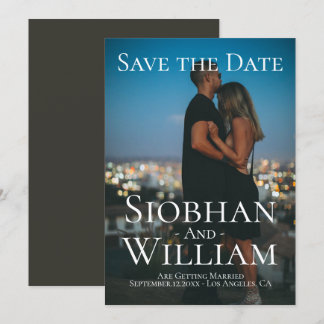 Modern Save The Date Personalized Photo Invitation