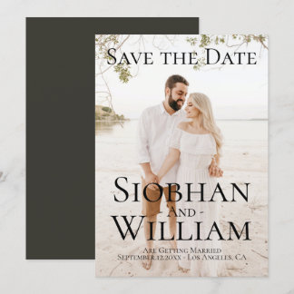 Modern Save The Date Personalized Photo Invitation