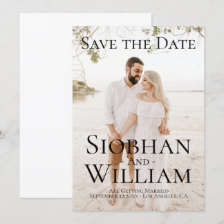 Modern Save The Date Personalized Photo Invitation