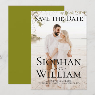 Modern Save The Date Personalized Photo Invitation