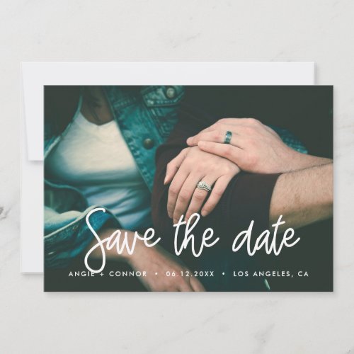 Modern Save the date photo card