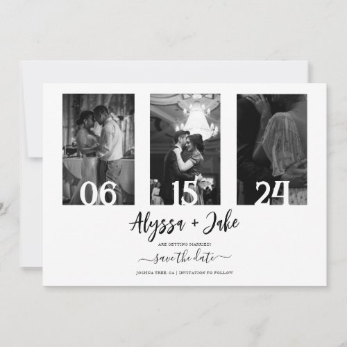 Modern Save The Date Photo Collage Invitation
