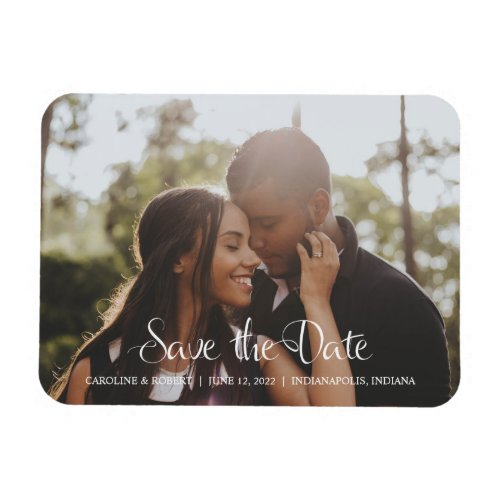 Modern Save the Date Photo Magnet