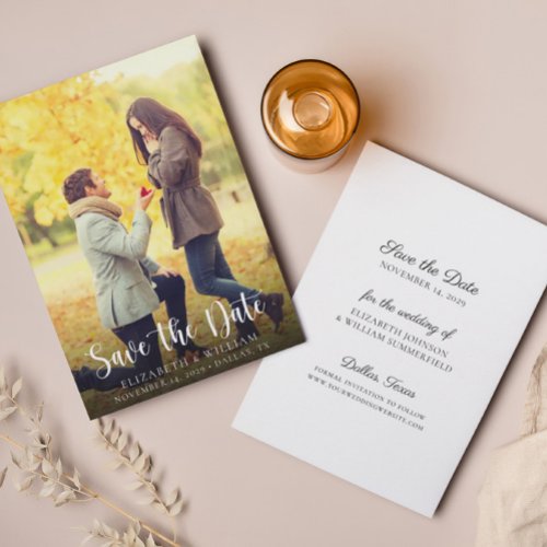 Modern Save The Date Photo Wedding Announcement