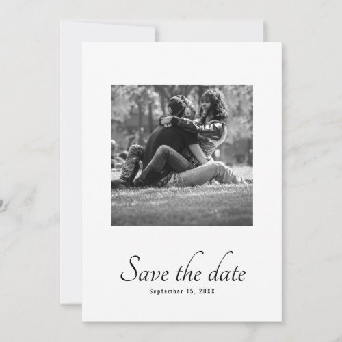 Modern Save The Date Photo Wedding Invitation