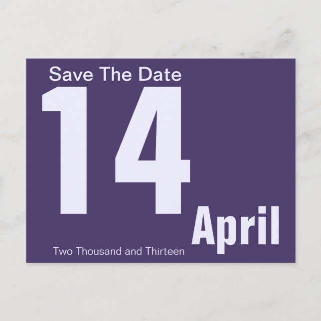 Modern Save The Date Postcard (Front)