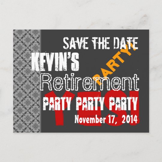 Modern Save the Date Retirement Party Ver 002 Announcement Postcard ...