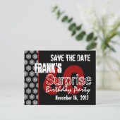Modern Save the Date Surprise 60th Party W1942 Announcement Postcard (Standing Front)