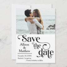 Modern Save the Date with Photo- She said Yes