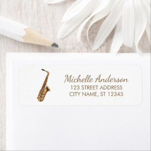 Modern Saxophone Music Lover Return Address        Label