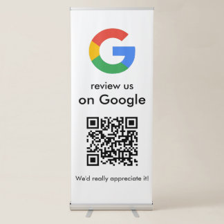 Modern Scan to Review Google QR Code Business Sign